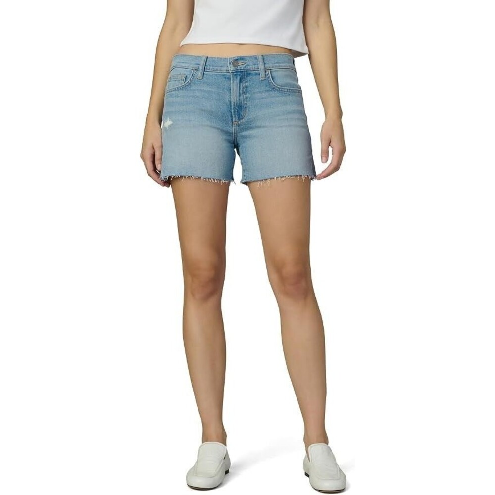 Joes Jeans Women's The Ozzie Raw Hem Distressed Denim Shorts Size 23